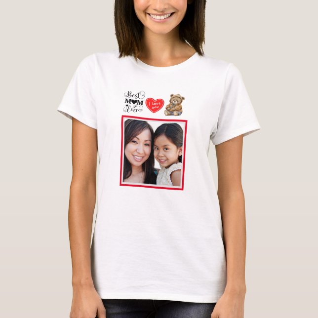 Camiseta Foto Personalizável Da Melhor Mãe (Frente)
