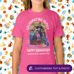 Camiseta Foto personalizável de REUNIÃO FAMILIAR HANUKKAH