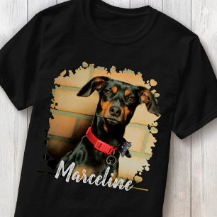 Camiseta Foto Pet Personalizada com Nome de Tipografia de N