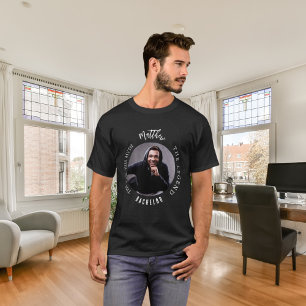 Camiseta Foto preta e branca do solteirão mito lenda