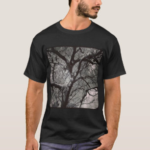 Camiseta Foto Quadrada - Árvore de Magnólia no Início da Pr