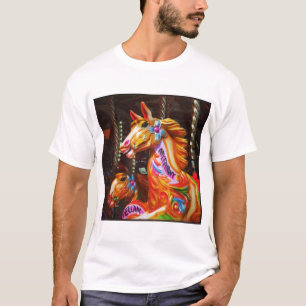 Camiseta Foto Quadrada - Cavalos de Carrossel 02