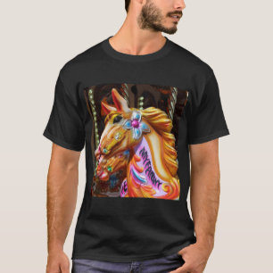 Camiseta Foto Quadrada - Cavalos de Feliz-volta