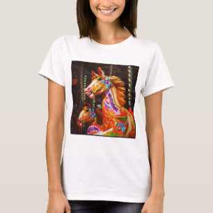 Camiseta Foto Quadrada - Cavalos de Feliz-volta 02