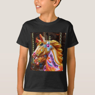 Camiseta Foto quadrada - cavalos do carrossel