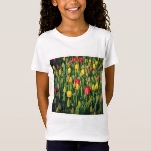 Camiseta Foto Quadrada - Tulipas Coloridas