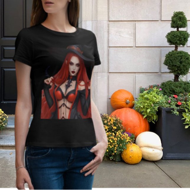 Camiseta Foto Realista de Bruxa Vermelha Sultry (Criador carregado)