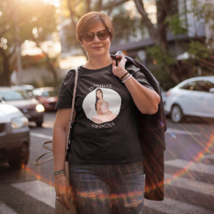 Camiseta Foto Redonda Minimalista Moderna para a Vovó Escur