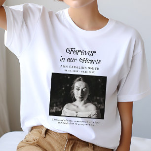 Camiseta Foto Retro Funeral Mínima Para Sempre Em Nossos Co