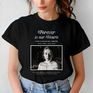 Camiseta Foto Retro Funeral Mínima Para Sempre Em Nossos Co