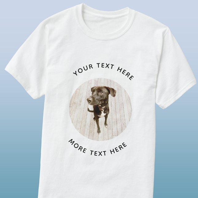 Camiseta Foto Simples Com Texto (Criador carregado)