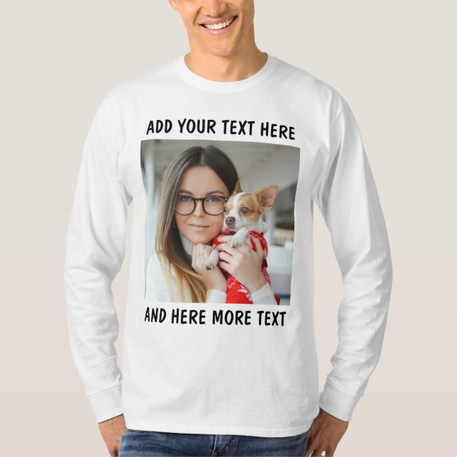 Camiseta Foto & Texto ou Nome Personalizado (Frente)