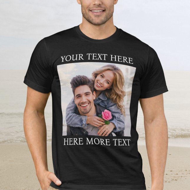 Camiseta Foto & Texto Personalizado (Criador carregado)