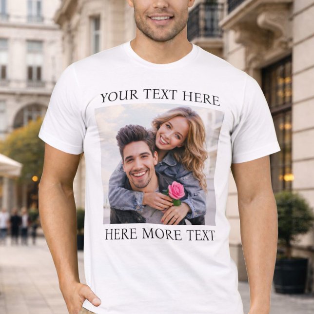 Camiseta Foto & Texto Personalizado (Criador carregado)