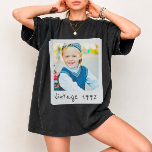 Camiseta Foto Vintage Personalizada E Ano De Aniversário Es