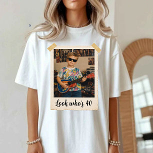 Camiseta Foto vintage personalizada e Ano de Nascimento Nos