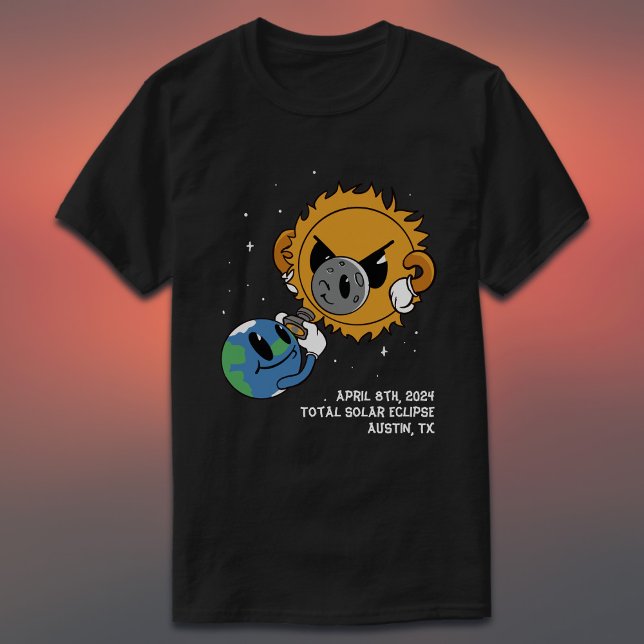 Camiseta Fotobomb Solar Eclipse 2025 Personalizado (All text is editable, add your city and state, or change as required)