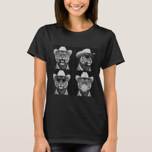 Camiseta Fotocabine Tigre Selfie Com Óculos De Sol Chapéu D