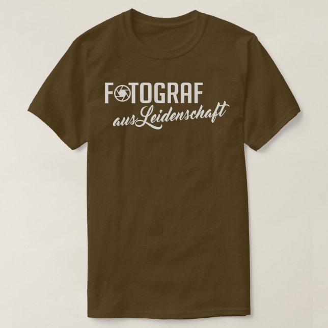 Camiseta Fotograf aus leidenschaft branco (Frente do Design)