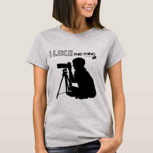 Camiseta fotógrafa eu gosto de fotografia, presen
