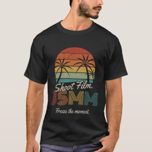 Camiseta Fotografar Filme 35MM Retro Pôr do Sol Fotógrafo