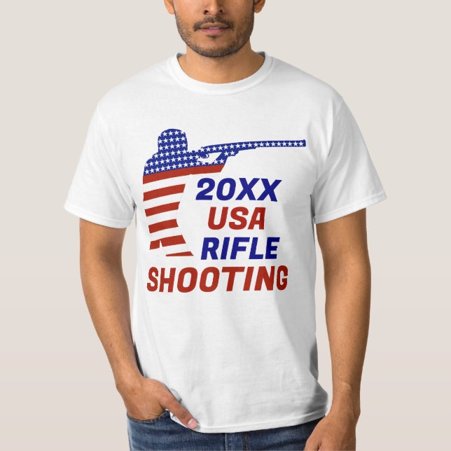 Camiseta Fotografar Rifle Patriótico dos EUA (Frente)