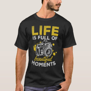 Camiseta Fotografia A Vida É Cheio De Bons Momentos Pho