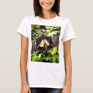 Camiseta Fotografia bonito da borboleta amarela preta
