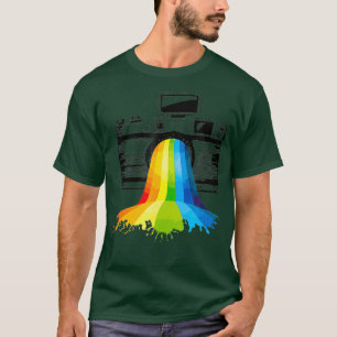 Camiseta Fotografia Câmera de Arte Rainbow Fotografa