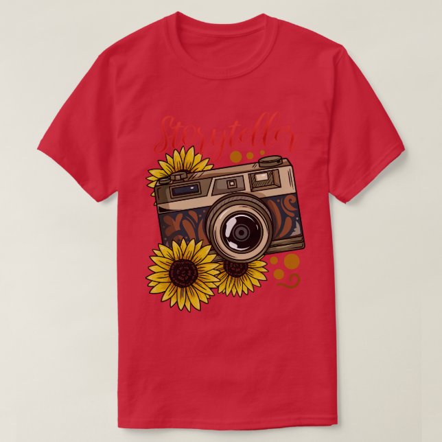 Camiseta Fotografia da câmera (Frente do Design)
