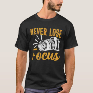 Camiseta Fotografia da câmera fotográfica nunca Perder
