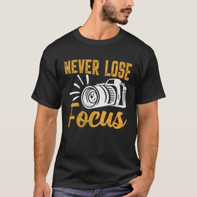 Camiseta Fotografia da câmera fotográfica nunca Perder (Frente)