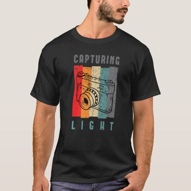 Camiseta Fotografia da câmera retrorreflectora fotográfica  (Frente)