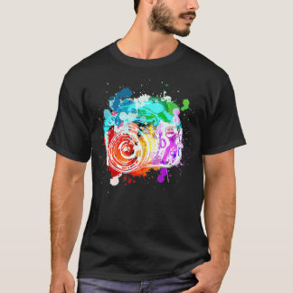 Camiseta Fotografia da Câmera Watercolor