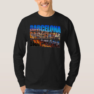 Camiseta Fotografia da Cidade de Barcelona  Viagem Férias E