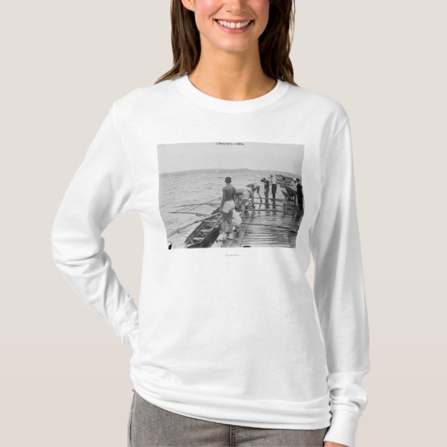 Camiseta Fotografia da equipe do grupo do enfileiramento de (Frente)