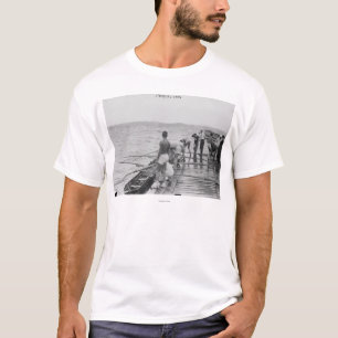 Camiseta Fotografia da equipe do grupo do enfileiramento de