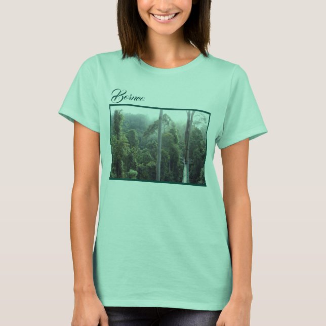 Camiseta Fotografia da paisagem da floresta tropical de Bor (Frente)