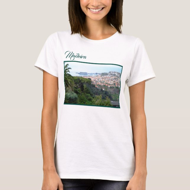 Camiseta Fotografia da Paisagem da Ilha do Funchal Madeira (Frente)