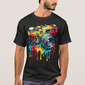 Camiseta Fotografia de Câmera Antiga Fotógrafo Fotografia