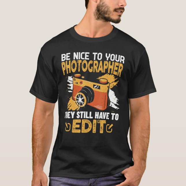 Camiseta Fotografia De Cameraman Dizendo Que É Muito Bom Fo (Frente)