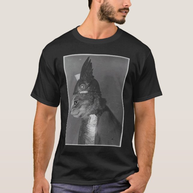 Camiseta Fotografia de Gato Viking (Frente)