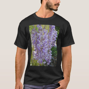 Camiseta Fotografia de Jardim de Cachos de Wistéria em Flor