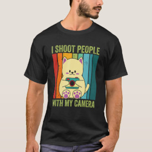 Camiseta Fotografia de Pessoas Eu Fotografo Com Meu Gato de
