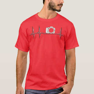 Camiseta Fotografia de pulsação que adoro fotografar