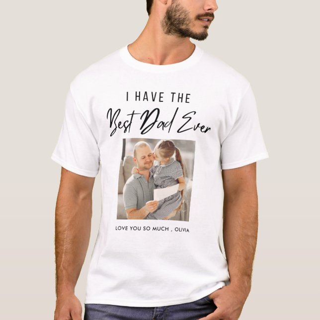 Camiseta Fotografia do Melhor Pai Personalizado  (Frente)