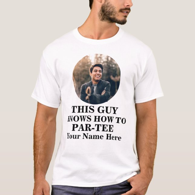 Camiseta Fotografia em forma de bola de golfe, cara sabe co (Frente)