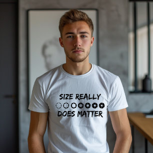 Camiseta Fotografia em que o Tamanho Realmente Importa