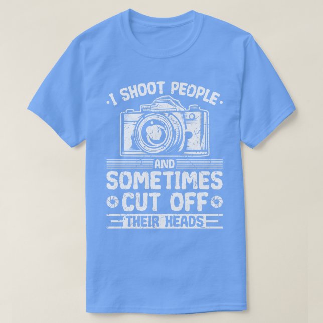 Camiseta Fotografia Engraçada Do Tee Da Câmera (Frente do Design)