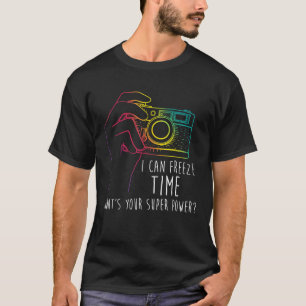 Camiseta Fotografia Engraçado Tempo Congelado Super Energia